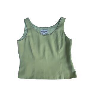 DANNY & NICOLE NY, SIZE 10P, GREEN SLEEVELESS TOP